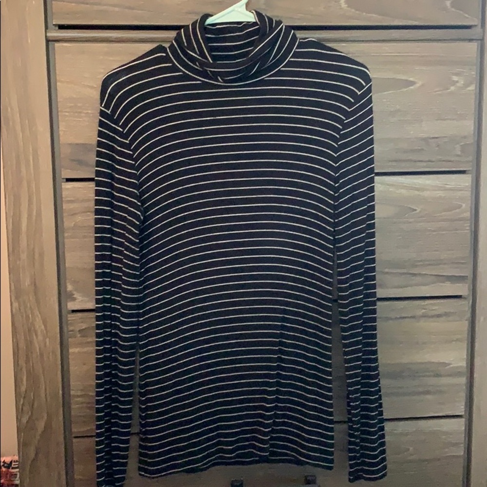 Striped Turtle Neck